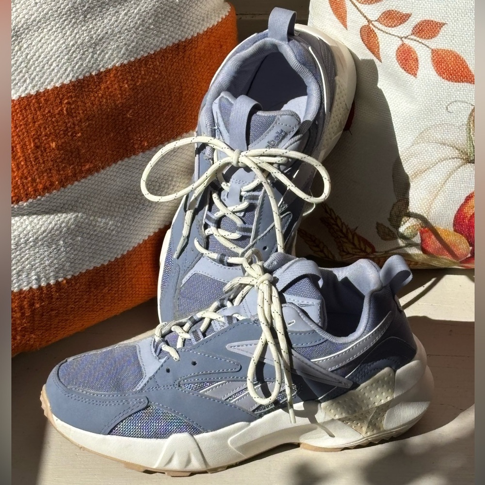 Reebok Women's Aztrek Double Mix Pops Blue Running Shoes Size 7.5